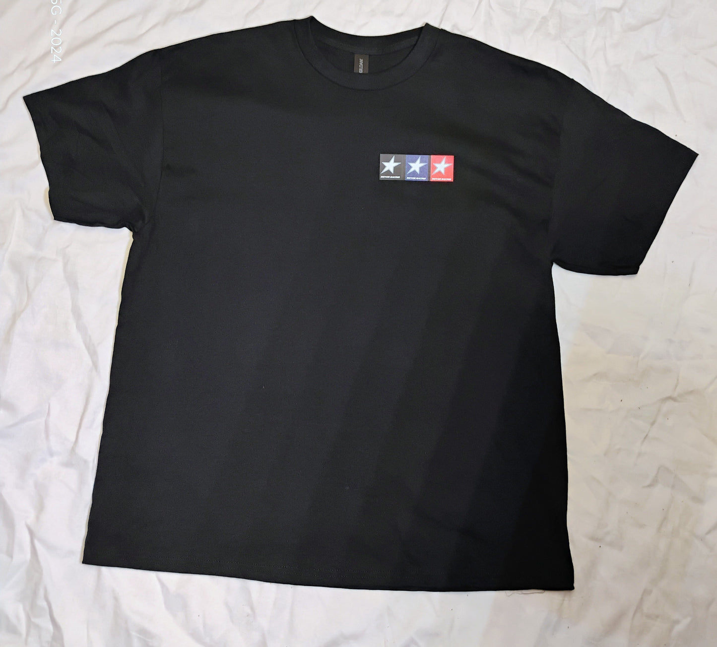 Meyer Racing T Shirt - Star Back Black on Black