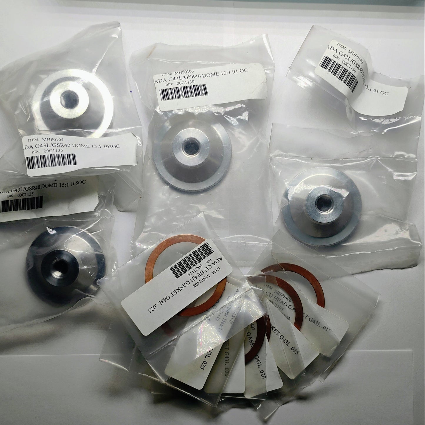 G43L GSR40 Domes and Copper Gaskets