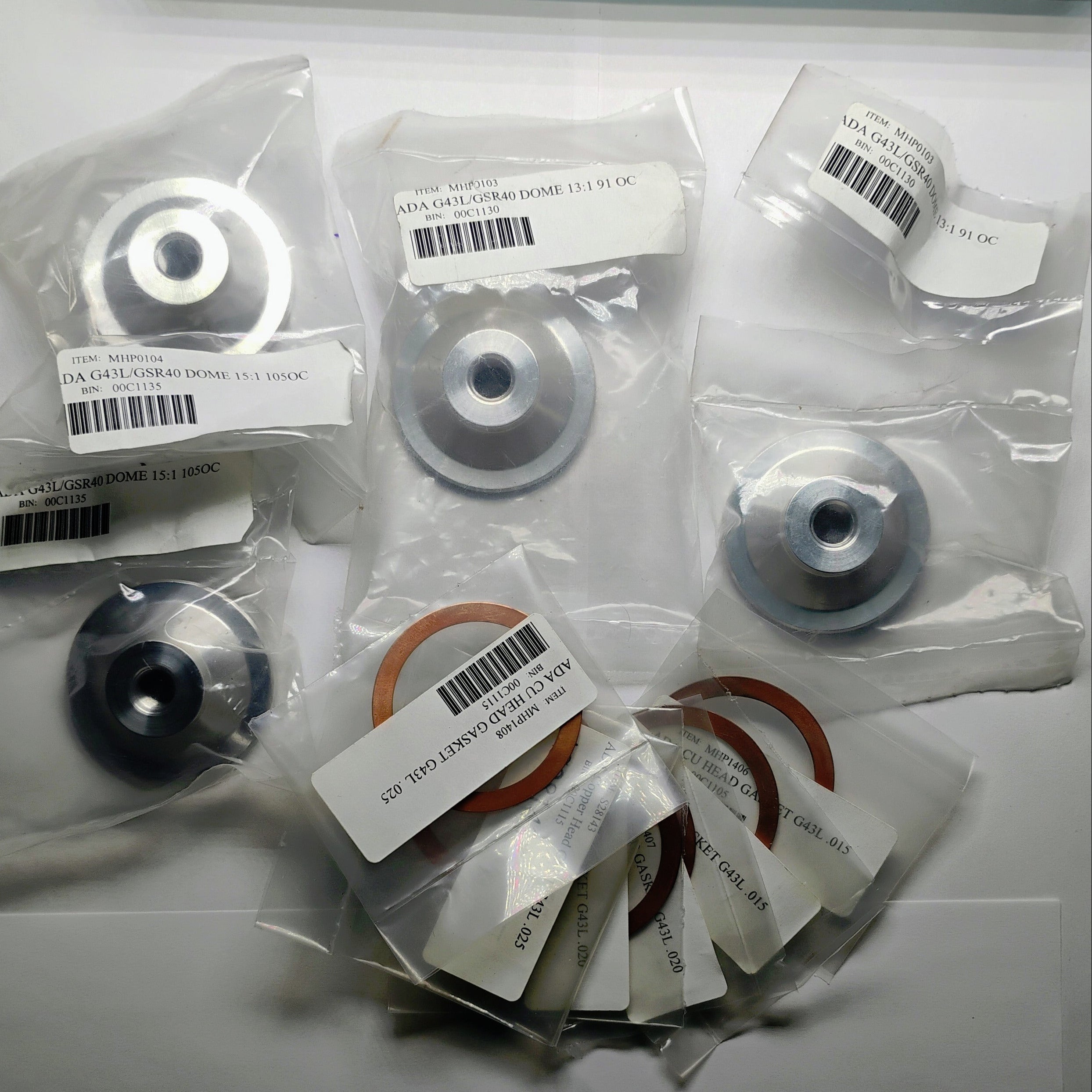 G43L GSR40 Domes and Copper Gaskets