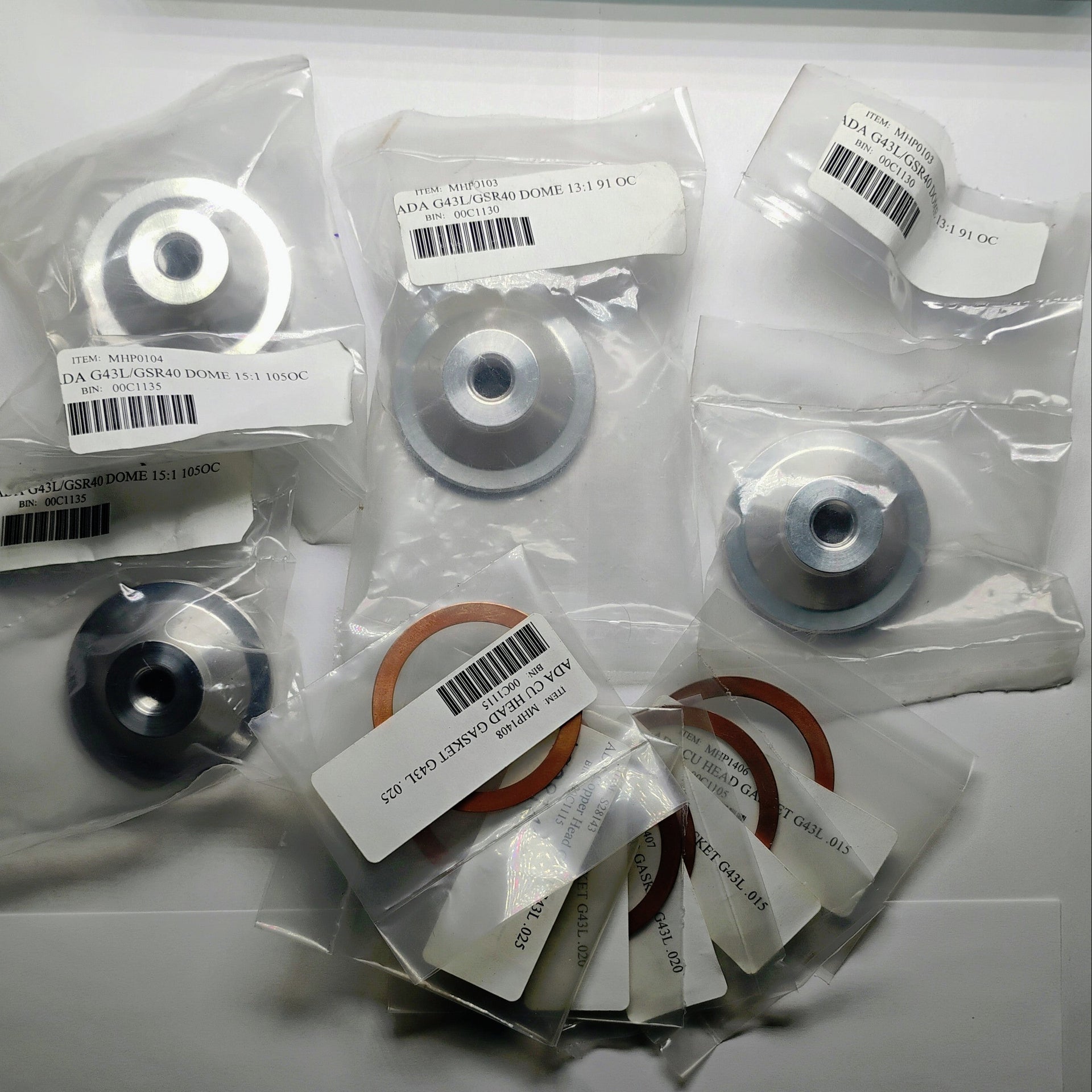G43L GSR40 Domes and Copper Gaskets